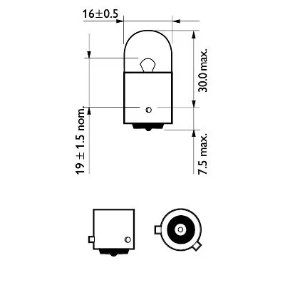 Ampoule, feu clignotant PHILIPS 12093NACP