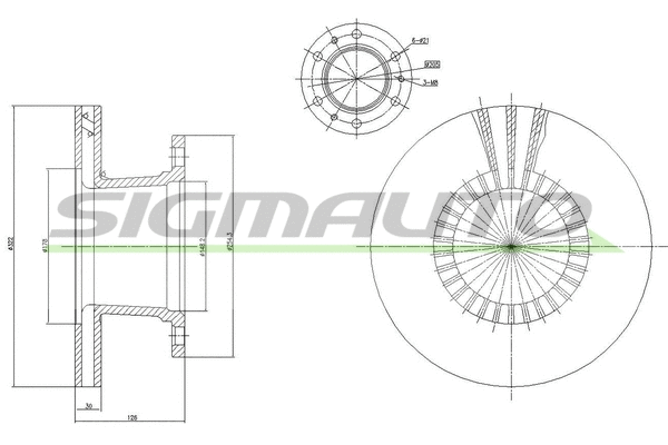 Disque de frein SIGMAUTO DB0112V