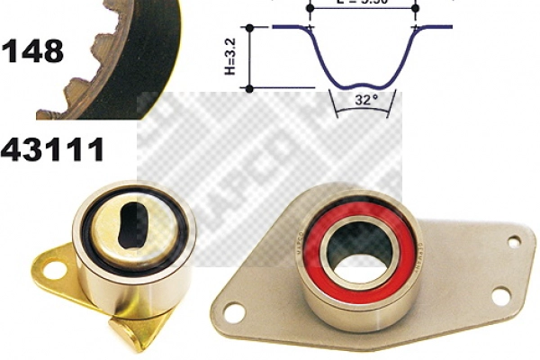 Kit de courroie crantée MAPCO 23111