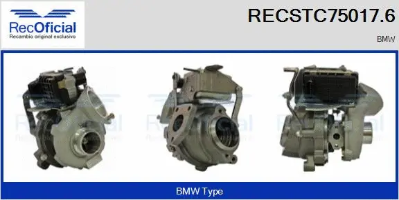 Turbocompresseur, suralimentation RECOFICIAL RECSTC75017.6