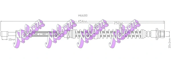 Flexible de frein KAWE H6680
