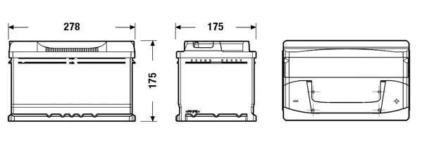 Batterie de démarrage TUDOR TB712