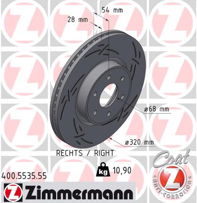 Disque de frein ZIMMERMANN 400.5535.55