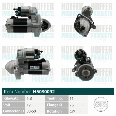 Démarreur HOFFER H5030092