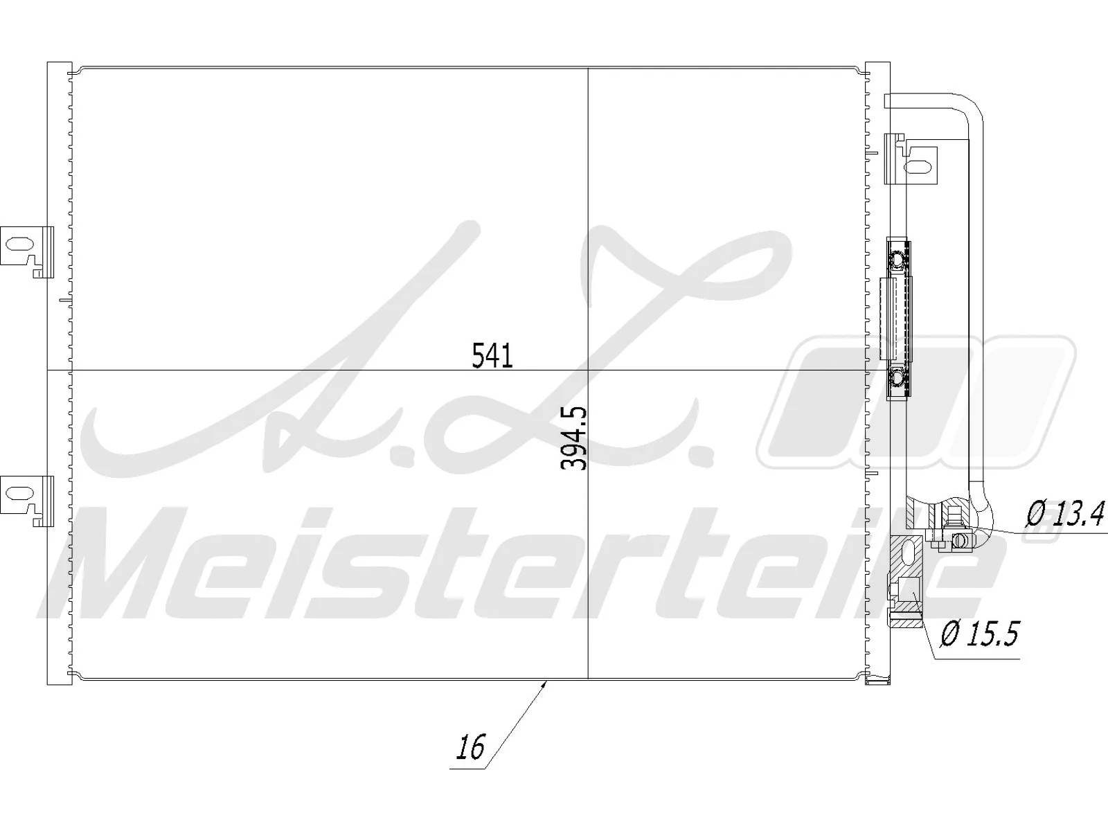 Condenseur, climatisation A.Z. Meisterteile AZMT-45-030-1469