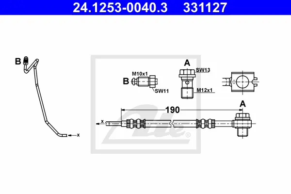 Flexible de frein ATE-APAC 24.1253-0040.3
