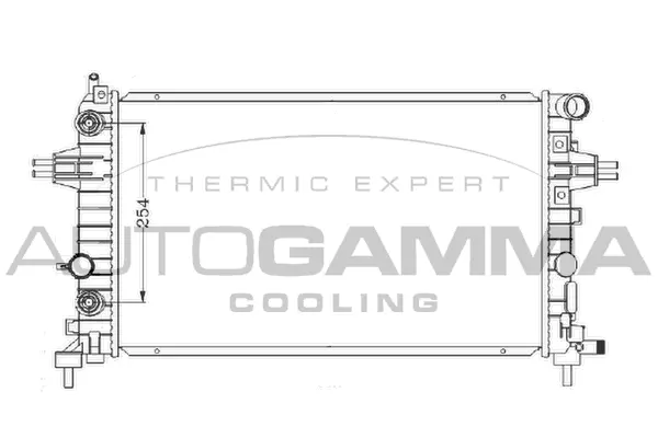Radiateur, refroidissement du moteur AUTOGAMMA 103627