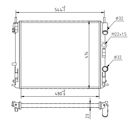 Radiateur, refroidissement du moteur HART 603 631