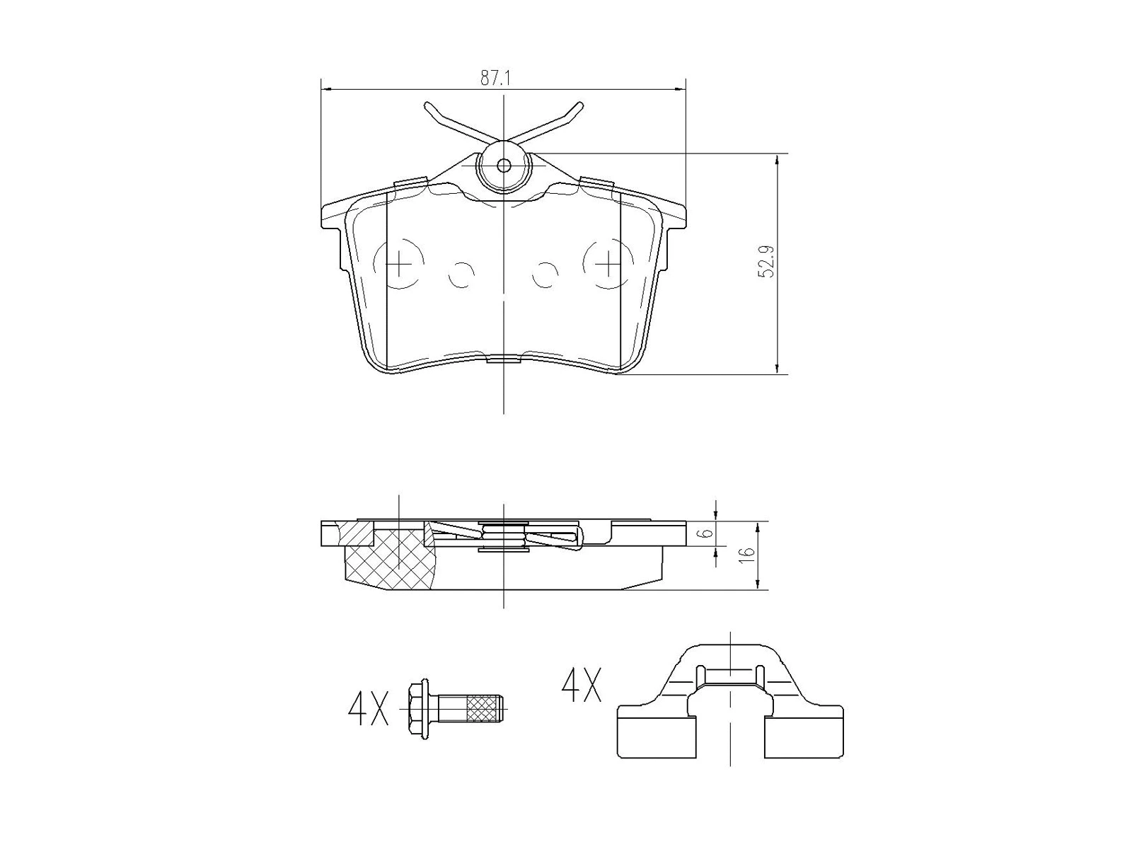 Kit de plaquettes de frein, frein à disque A.Z. Meisterteile AZMT-44-022-1337