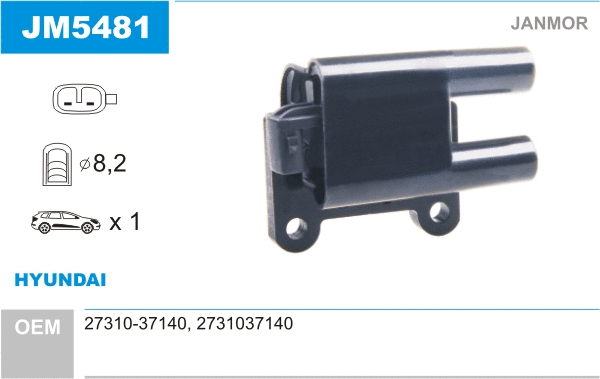 Bobine d'allumage JANMOR JM5481