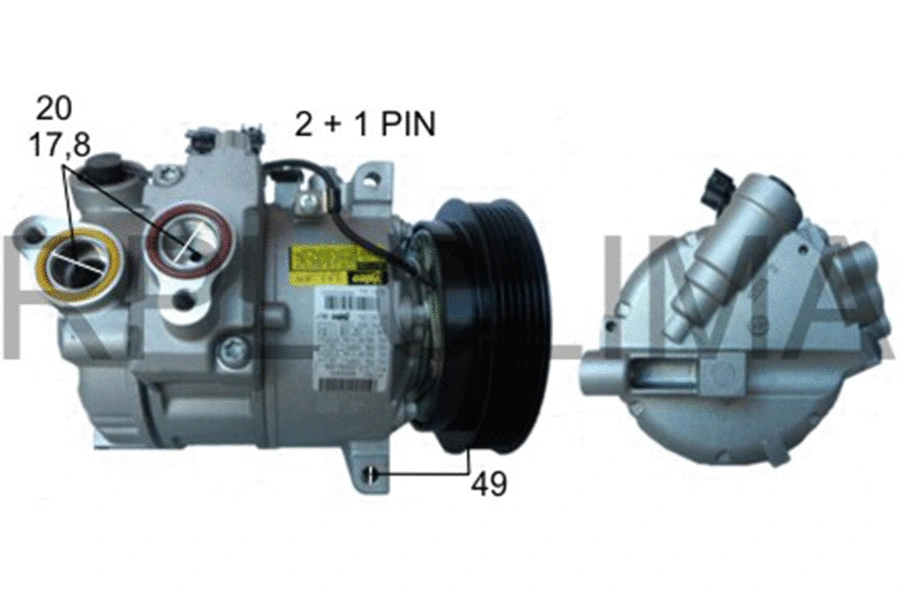 Compresseur, climatisation RPL QUALITY APCOVO5039