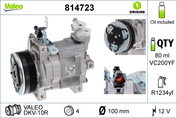 Compresseur, climatisation VALEO 814723