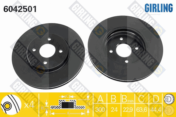 Disque de frein GIRLING 6042501