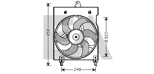 Ventilateur, refroidissement du moteur EACLIMA 33V10009