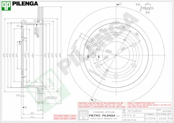 Disque de frein PILENGA V638