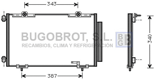 Condenseur, climatisation BUGOBROT 62-TO5266