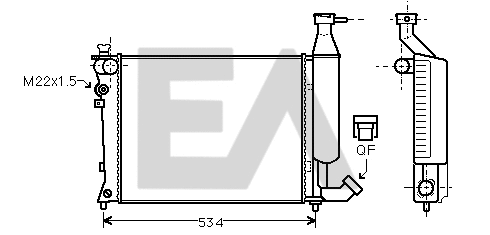 Radiateur, refroidissement du moteur EACLIMA 31R10086