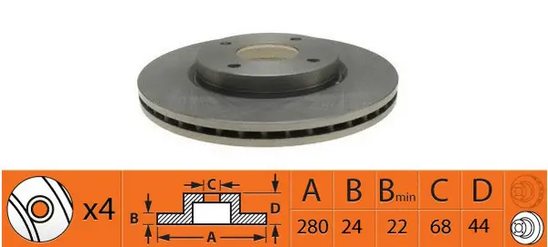 Disque de frein SB BR22146T