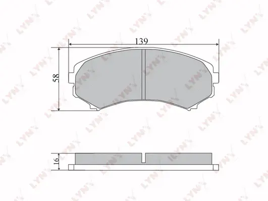 Kit de plaquettes de frein, frein à disque LYNXAUTO BD-5730