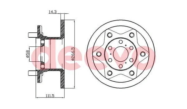 Disque de frein DEEVO BD25800
