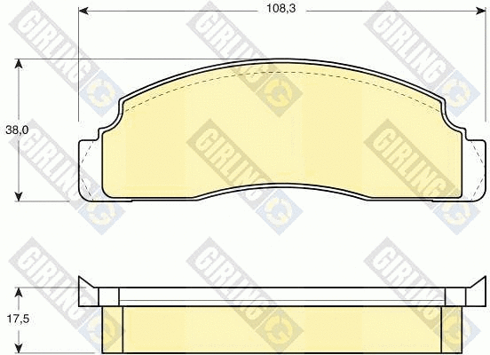Kit de plaquettes de frein, frein à disque GIRLING 6106243