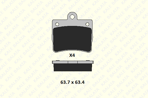 Kit de plaquettes de frein, frein à disque KALE 21900 158 04
