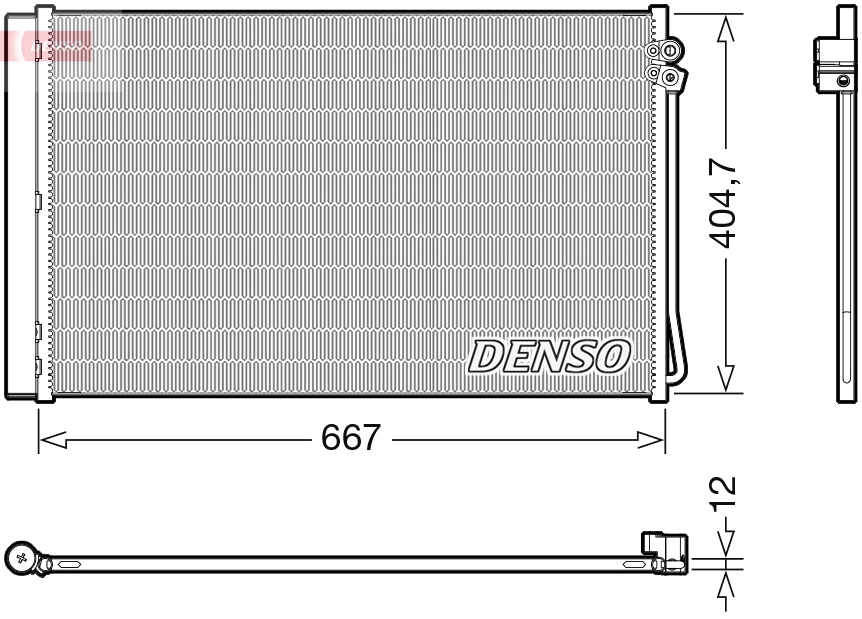 Condenseur, climatisation DENSO DCN17062