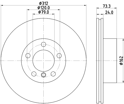 Disque de frein MINTEX MDC2567