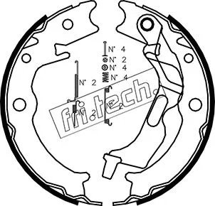Jeu de mâchoires de frein, frein de stationnement fri.tech. 1027.007K