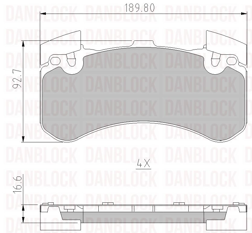 Kit de plaquettes de frein, frein à disque DANBLOCK DB 510915