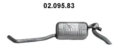 Silencieux arrière EBERSPÄCHER 02.095.83