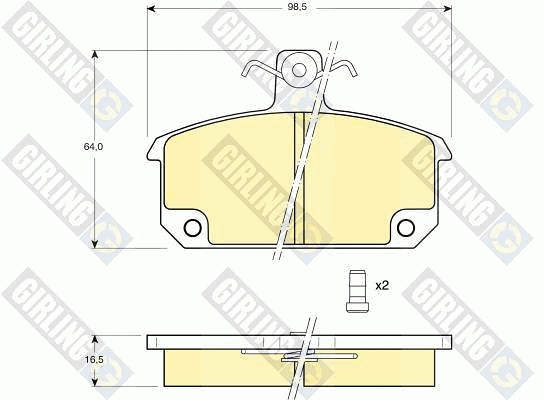 Kit de plaquettes de frein, frein à disque GIRLING 6106321