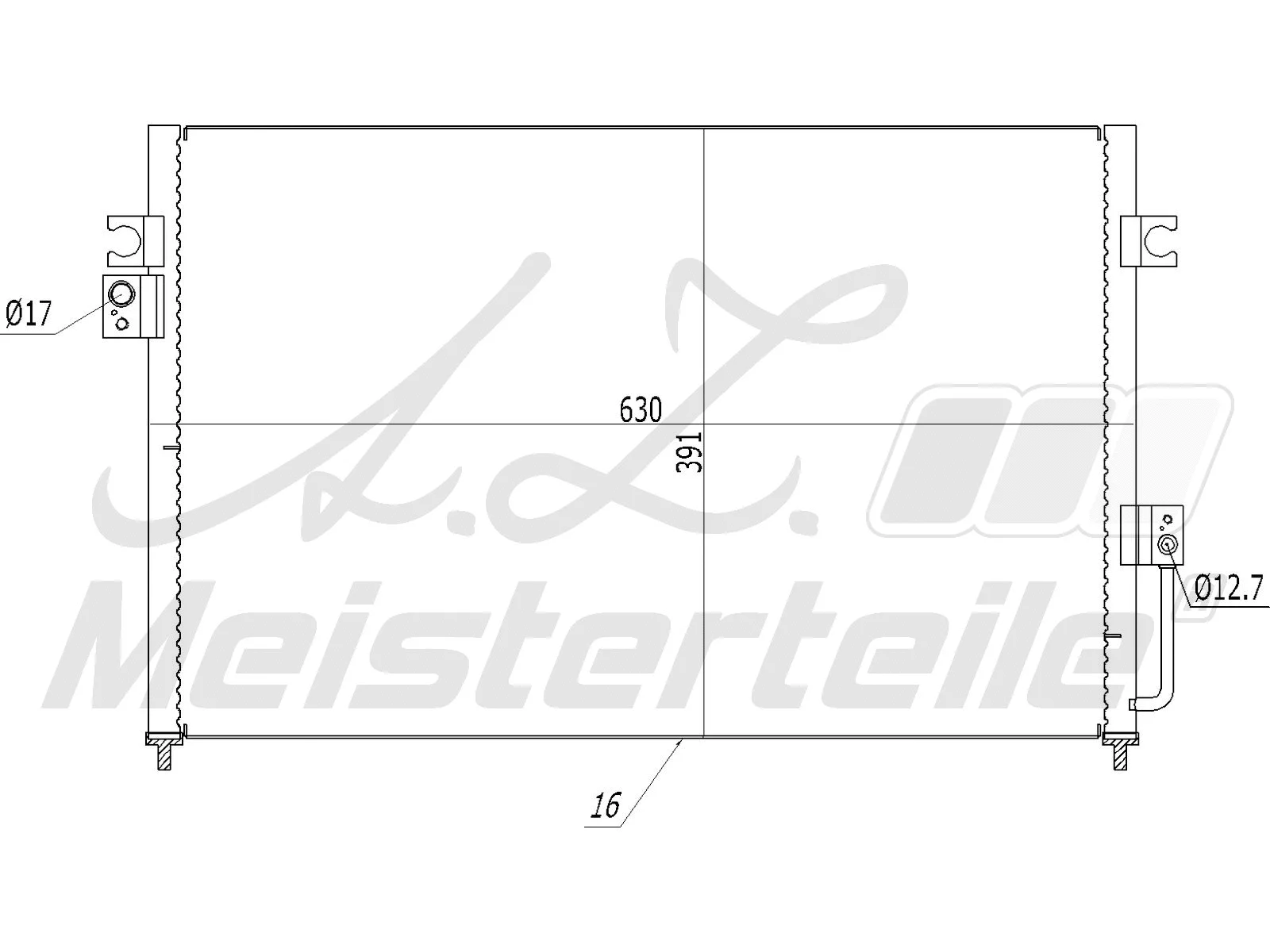Condenseur, climatisation A.Z. Meisterteile AZMT-45-030-1323