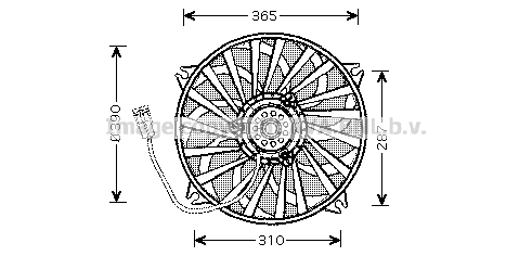 Ventilateur, refroidissement du moteur PRASCO CN7533