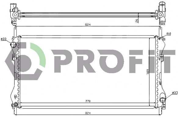 Radiateur, refroidissement du moteur PROFIT PR 2565A1