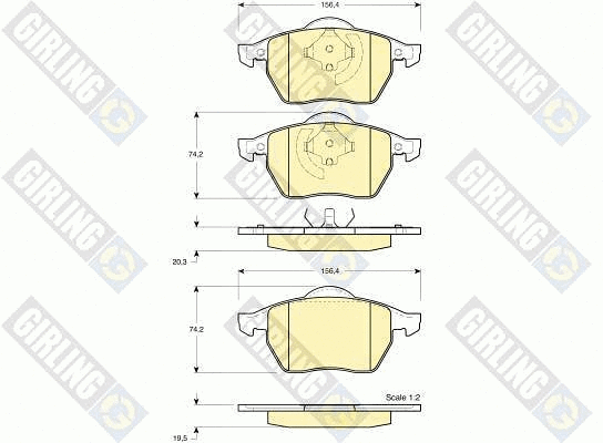 Kit de plaquettes de frein, frein à disque GIRLING 6112752