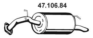 Silencieux arrière EBERSPÄCHER 47.106.84