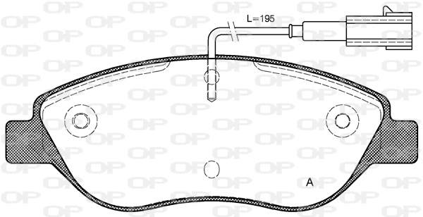 Kit de plaquettes de frein, frein à disque OPEN PARTS BPA0860.01