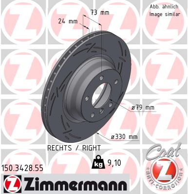 Disque de frein ZIMMERMANN 150.3428.55