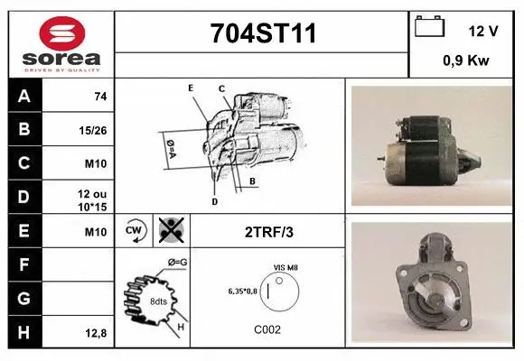 Démarreur STARTCAR 704ST11