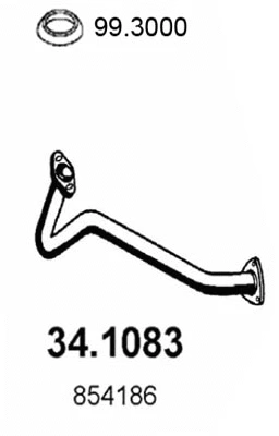 Tuyau d'échappement ASSO 34.1083