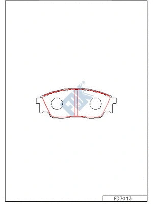 Kit de plaquettes de frein, frein à disque FBK FD7013