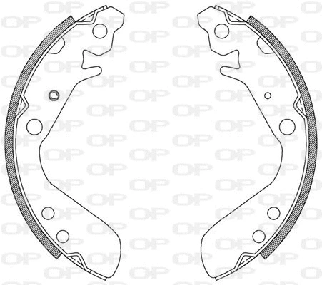 Jeu de mâchoires de frein OPEN PARTS BSA2082.00