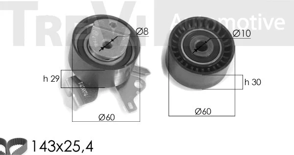 Kit de courroie crantée TREVI AUTOMOTIVE KD1284