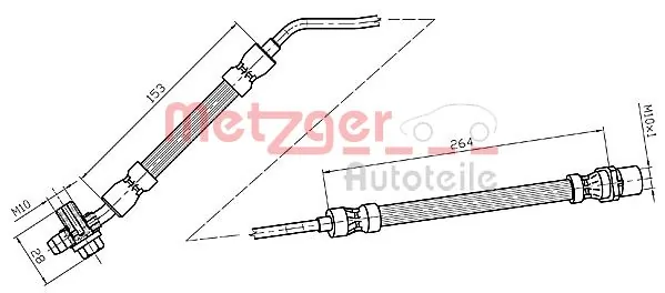 Flexible de frein METZGER 4116217