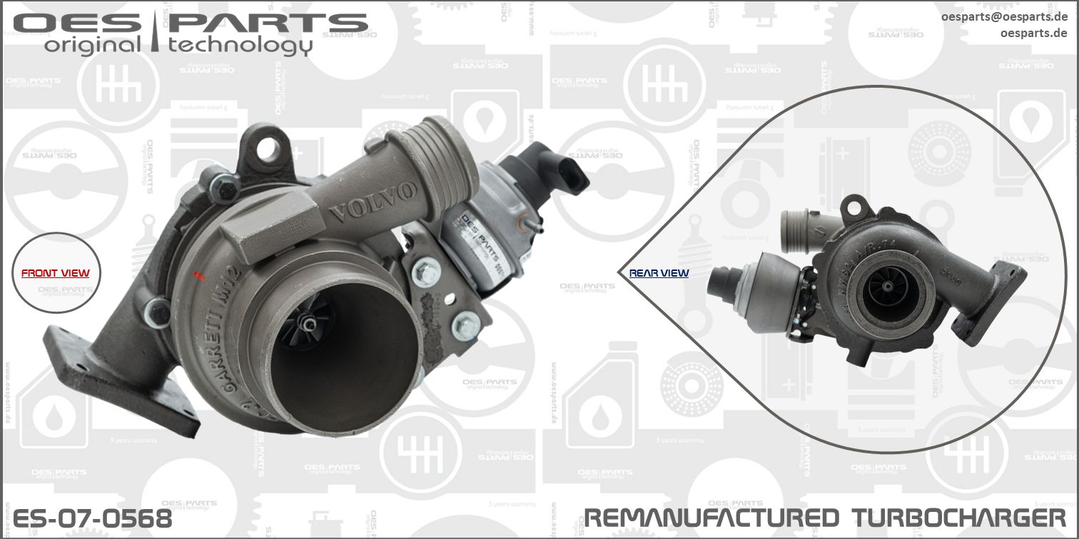 Turbocompresseur, suralimentation OES PARTS ES-07-0568