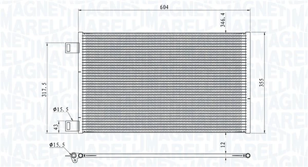 Condenseur, climatisation MAGNETI MARELLI 350203860000