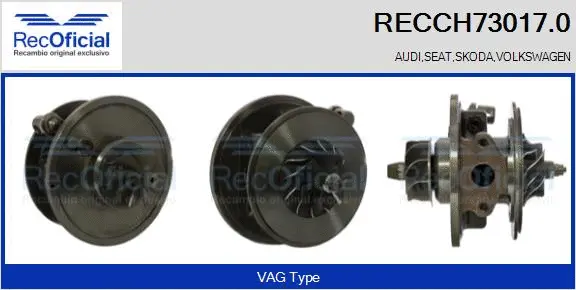 Groupe carter, turbocompresseur RECOFICIAL RECCH73017.0