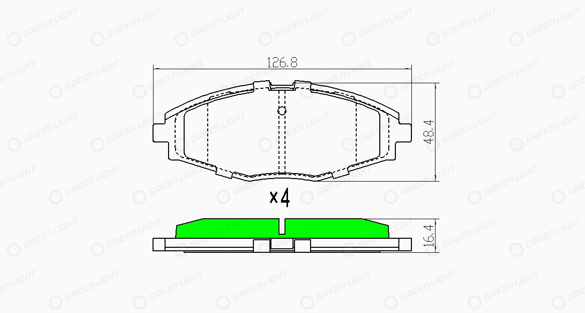 Kit de plaquettes de frein, frein à disque Automotive Adriado GLBP0154