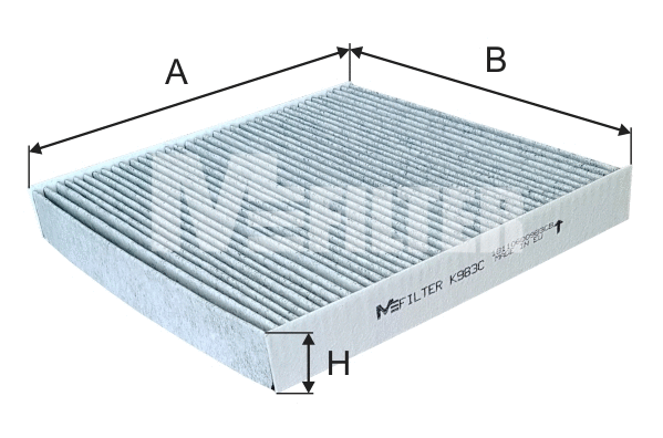 Filtre, air de l'habitacle MFILTER K 983C